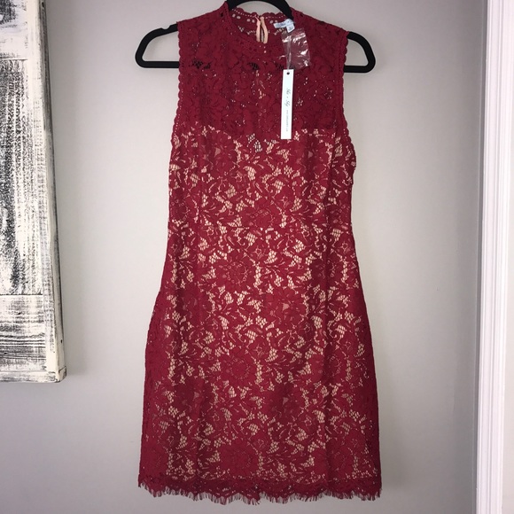 She and Sky Dresses & Skirts - ✨3FOR$24✨✨ Red & Nude Lace dress
